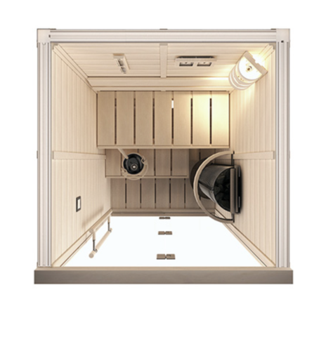 САУНА В СБОРЕ SAWO 1414LS-CS-G (1,4М Х 1,4М, ЕЛЬ, ПОЛНОСТЬЮ СТЕКЛЯННАЯ СТЕНА, ДИЗАЙН CLASSIC, ЛЕВАЯ) (рис.1)