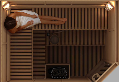 САУНА В СБОРЕ SAWO 1414LS-PS-G (1,4М Х 1,4М, ЕЛЬ, ПОЛНОСТЬЮ СТЕКЛЯННАЯ СТЕНА, ДИЗАЙН PIANO, ЛЕВАЯ) (рис.2)